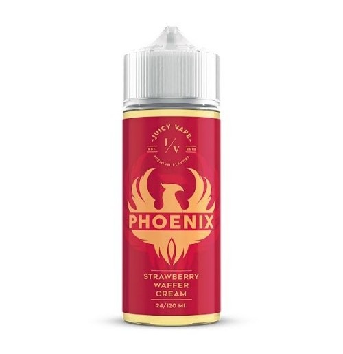 Juicy Vape Phoenix Strawberry Waffer Cream 24/120ml.